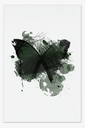 Green Butterfly Art Card - Poster #2874160