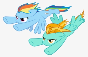 Drakizora, Lightning Dust, Rainbow Dash, Safe, Simple - Mlp Rainbow Dash X Lightning Dust #2874846