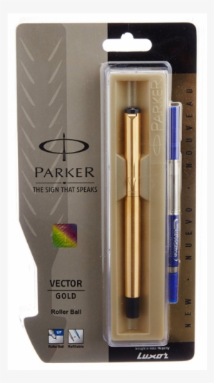 Parker Vector Gold Roller Ball Pen #2875049 Parker Vector Gold Roller Ball Pen #2875049