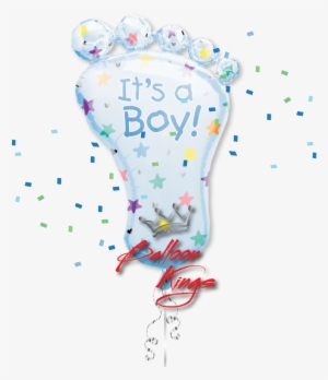 Its A Boy Foot - 36" It's A Boy Foot Mylar Balloon - Mylar Balloons #2875227