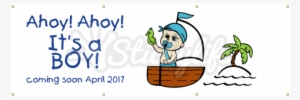 It's A Boy Vinyl Banner - Baby #2875481