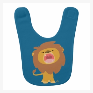 Cute Cartoon Roaring Lion Baby Bib - Cartoon Bib #2875706