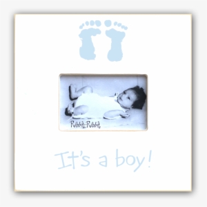 It's A Boy Footprints - Child Is Born Cream Picture Frame #2875729