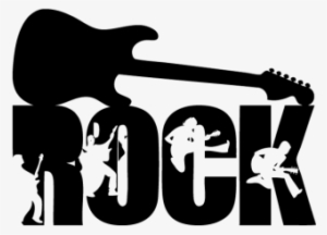 Rock Music Png Rock Con Guitarra Vinilo Decorativo - Rock Music Logo Decor Vinyl Wall Art (black) #2875920