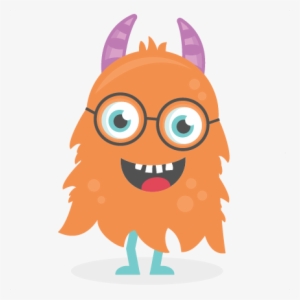 Orange Monster Clipart - Monster Svg #2876178