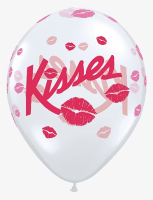 11" Redondo, Diamante Transparente, Kisses, Besos, - Biodegradable Purple Balloons 11 Inch #2876389