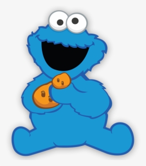 Wall Sticker For Kid The Baby Cookie Monster - Baby Cookie Monster Png #2876570