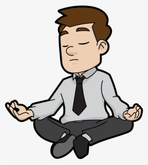 Open - Cartoon Man Meditating #2877860