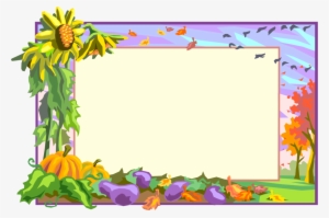 Vector Illustration Of Fall Or Autumn Harvest Frame - Vector Graphics #2878237
