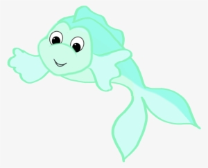 Cute Green Cartoon Fish - Drawing #2878361
