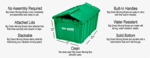 Our Big Green Moving Boxes Are Cheaper Than Cardboard, - Box #2878542