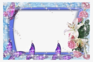 Molduras Floridas Para Fotos - Flores E Borboletas Moldura #2878924