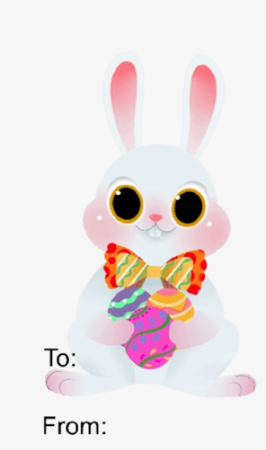 Easter Rabbit Gift Tag - Cartoon #2879155