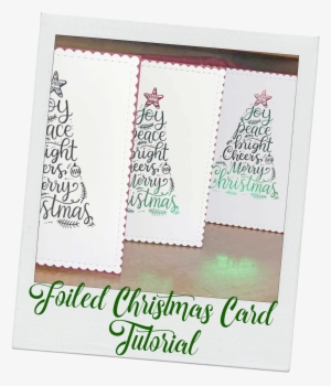 Foiled Christmas Card Tutorial - Weihnachtsbaum-wort-kunst 6 Untersetzer #2879647