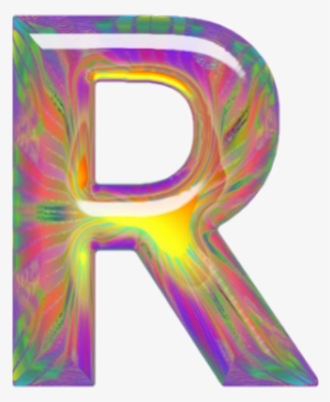 Alfabeto Hippy De Colores Y Letras Grandes - Letra R En Colores #2879929