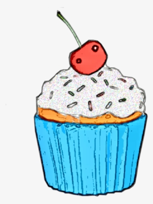 Vanilla Cupcake Clipart Kartun - Cupcake Vector Blue Png #2880202