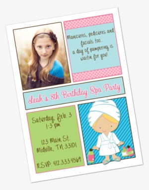 Spa Party Blonde Girl Digital Invitation Digital Invitations - Spa Para Niñas #2881369