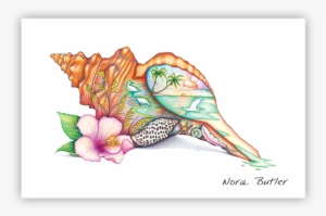 Horse Conch By Nora Butler - So Many Beaches Paper Cocktail Napkins 15-020 #2882259