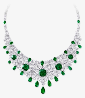 Emerald And Diamond Necklace - Jewellery #2883523