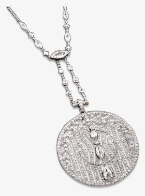 Art Deco Diamond Necklace - Locket #2883601