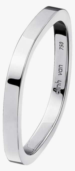 Square Wedding Band-2mm - Alliance Or Blanc #2885271