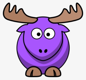 Original Png Clip Art File Purple Moose Cartoon Svg #2885808
