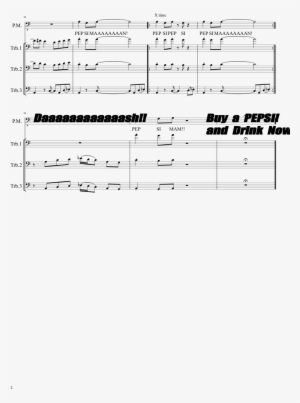 Pepsiman Sheet Music 2 Of 2 Pages - Pepsiman Theme Sheet Music #2886622