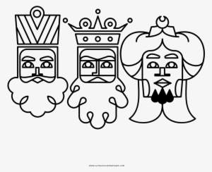Dibujo De Los Tres Reyes Magos Para Colorear - Illustration #2886940