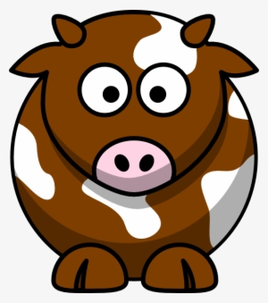 Brown Patch Cow Clip Art - Brown Cow Clip Art #2887092