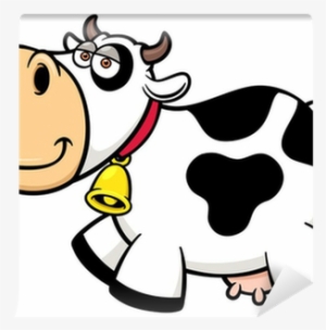 Vector Illustration Of Cartoon Cow Wall Mural • Pixers® - Illustration #2887411