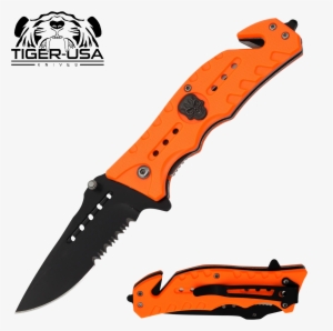 8" Tactical Rescue Skull Assisted Opening Pocket Knife - Knife #2888512