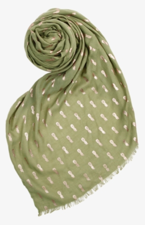 Metallic Olive Pineapple Scarf Scarves Lou Lou Boutiques - Scarf #2888810