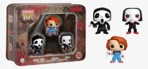 Ghostface, Chucky, Billy Pocket Pop Tin - Pocket Pop Horror #2888883