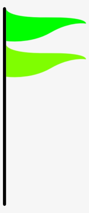 Double Green Flag Clip Art - Png Green Flag #2889661