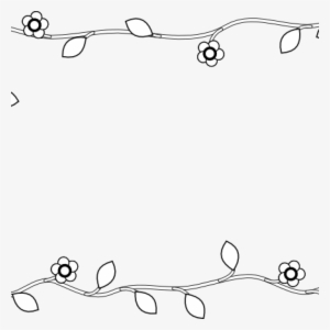Black And White Flower Border Clipart All About Clipart - Black And White Flower Border #2889945