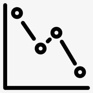 Chart Trend Dots Lines Zigzag Down - Mobile App #2890497