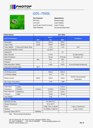 532nm To-can Green Laser Diode - Laser Diode #2890831