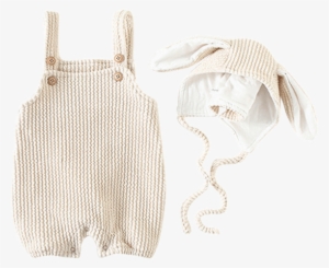 Cute Rabbit Ears Jumpsuit - Crochet #2891877