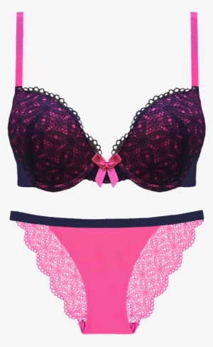 Edition Lace Navy & Pink Set Sett01 3000navypink - Bra #2892347
