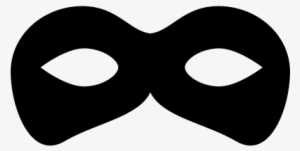 Carnival Black Mask Shape Silhouette Vector - Black Mask Transparent #2892486