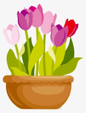 Растения Клипарт - Flower Pot Vector Png #2894019