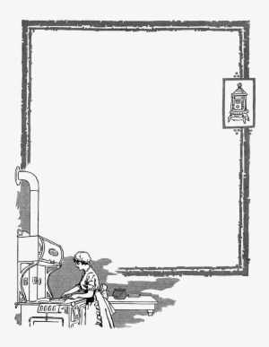 Digital Stamp Design ~ Free Vintage Kitchen Baking - Kitchen Frame Png #2894129