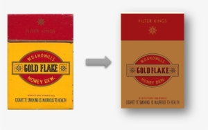 Goldflake Pack Evolution - Flake Cigarette Packet Png #2894391