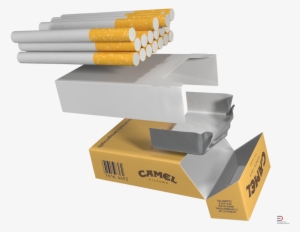 2 Opened Cigarettes Pack Camel Royalty-free 3d Model - Cigarette Pack #2894488