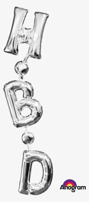 Hbd Silver Vertical Xl Balloon S55 - Hbd Vertical #2895095