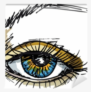 Female Blue Eye - Vector Graphics #2895203