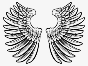 Angel Wings Outline - Vector Graphics #2896072