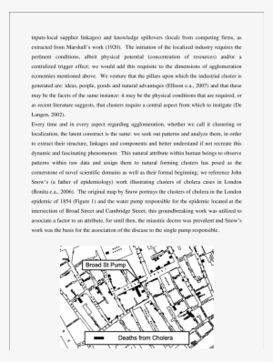 The 1954 Drawing Of Cholera Clusters - John Snow Ghost Map Mousepad #2896128