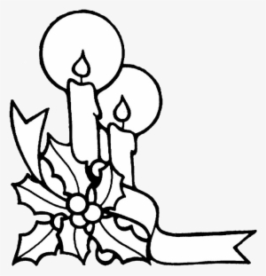 Christmas Mistletoe Coloring Pages Candles - Christmas Candles To Colour #2896133