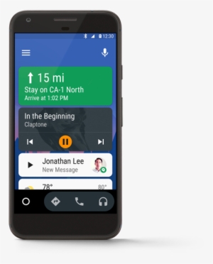 Graphic Black And White Library Auto Comes To Phones - Android Auto #2896226